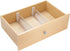 iDesign Plastic Adjustable Deep Drawer Divider, Set of 2, Expandable 13.25” – 20.75”, Clear
