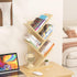 5 SHEEPAM Tier Tree Book Shelf, Small Desktop Bookshelf with Storage Organizer, Wood Bookcase, Desk Display
