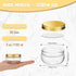 50 3 oz Suclain Pcs Mini Wide Mouth Plastic Mason Jars with Aluminum Lids Clear Small Canning Jars for Jelly, Jams