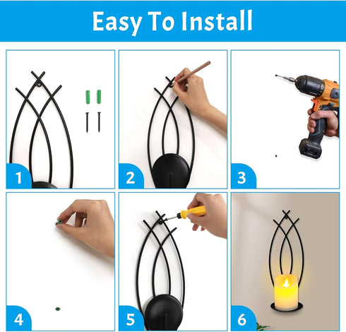 Set 2, SNAIL GARDEN Wall Candle Sconces Holder of Flame-Like Wall Decor Sconces Decorative Wall Sconces for Candles