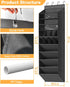 LEHKG 8 6 8 Closet Over The Door Shoe Storage Organizer, Tiers Hanging Shoe Rack Behind Door Shoe Holder with Large