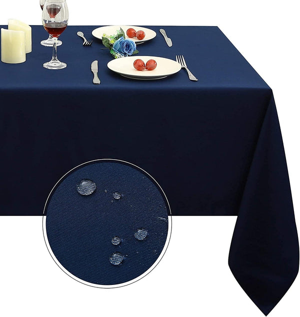 Obstal 210GSM Rectangle Table Cloth - Heavy Duty Water Proof Microfiber Tablecloth,