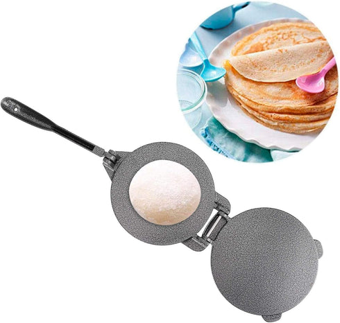 Tortilla Maker, Multifunctional Easy to Clean Non-Stick Heavy-Duty Cast Iron Kitchen Accessory, Gray for Home and