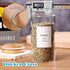 12 8oz Thicken(2.4mm) 148 Pcs Glass Spice Jars With Bamboo Airtight Lids, Spice Containers With Minimalist Preprinted