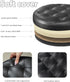 14" 14" 13"Inch, Bsketa Folding Storage Ottoman Round x x Foot Stool with Thicker Foam Padded Seat Small Leather