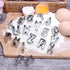 Alphabet Cookie Cutters Cake Letters Set of 26 Pieces Stainless Steel Molds for Fondant, Biscuit, Cake, Fruit, Dough