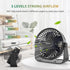 FARADAY USB Desk Fans 5 Inches Portable Table Fans 360° Head Rotation Small Personal Desktop Fan for Home Office, 3 Speeds, Black by FARADAY