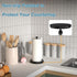 Black Paper Towel Holder Countertop, One-Handed Tear Stand with Ratchet Mechanism, Stainless Steel Weighted Base