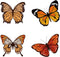 GORGECRAFT 6.3x6.3 Spring Butterfly Vinyl Window Clings, Non-Adhesive Reusable Decals for Sliding Glass Doors