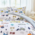 Set 3-Piece Set WINLIFE Construction Twin Comforter for Boys Teen Kids Bedding Reversible Lightweight Microfiber Forest