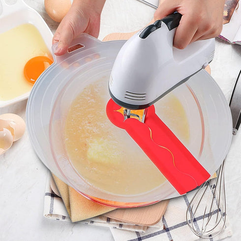 Mixing Bowl Splatter Guard, Silicone Mixing Bowl Splatter Screen Guard for Egg Bowl Whisks Cooking Splash Cover