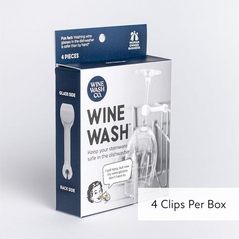 Dishwasher Attachment, Wine Glass Clip Kitchen Gadget for Cleaning Stemware, BPA Free Silicone, Set of 4