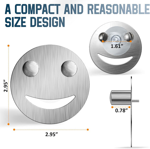 Yoshiky 2 Pack Stainless Steel Smiley Face Dish Sponge Holder, Silver Sink Caddy Organizer Storage with Suction Cup