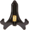 Bard's Hinged Black MDF Wood Plate Stand, 4" H x 5" W x 3" D (For 3.5" - 5" Plates)