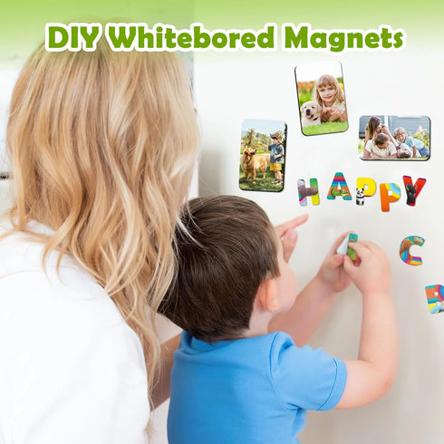 Qualsen Sublimation Blanks Fridge Magnet, 30 Pcs DIY Decorative Magnets for Home Kitchen Refrigerator