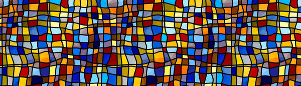 Windowpix 42 x 12 Symphony Stained Glass Pattern Window Film Static Cling Film
