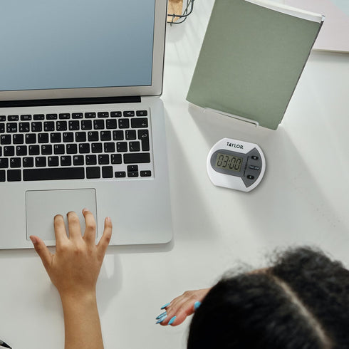 Taylor Digital Timer, Counts Up and Down for School, Learning, Projects, Kitchen Tasks