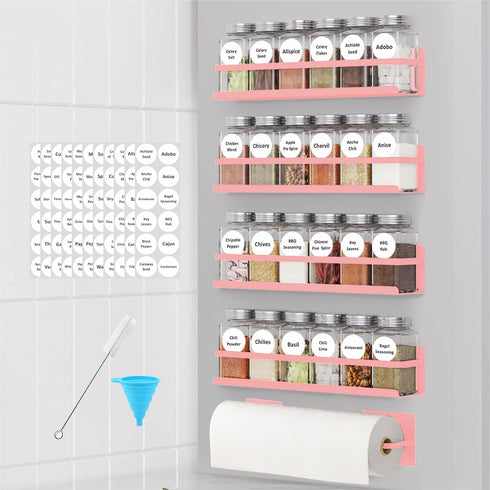 Magnetic Spice Rack with Jars Magnetic Spice Rack for Refrigerator 24 Spice