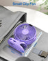 SWEETFULL Portable Clip on Fan, Battery Operated 4000mAh Rechargeable Fan with LED Display, 4 Speeds for Travel Camping