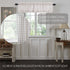 VHC Brands Annie Buffalo Check Farmhouse Kitchen Window Curtains - Lined Valance, 16x72, White & Grey