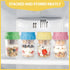 16oz 4 Pack Overnight Oats Jars, Yogurt Containers with Lids and Folding Spoons, Leak-Proof Wide Mouth Mason Jars