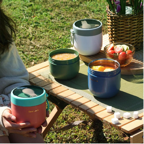 Spoons,17oz 3pcs (3) Overnight Oat Containers with Lids and Reusable Plastic Portable Stainless Steel Yogurt Breakfast