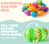 36 3.15'' JOYIN Toy PCs Plastic Printed Bright Easter Eggs, Over Tall Fillable Empty Eggs Bulks for Easter Hunt, Basket