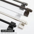 Deconovo Magnetic Curtain Rod for Door Curtain - 9-16" Inch, 4 Pack, No Drilling Required, Coco Color