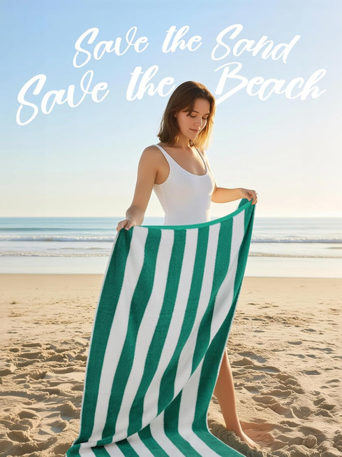 4 Pack 30 60 Inches, 100% Utopia Towels Cabana Stripe Beach Towel, by Oversized Ring Spun Cotton Pool Towels, Highly
