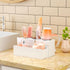NIUBEE Hair Tool Organizer, Acrylic Blow Dryer and Styling Holder, Bathroom Countertop Storage Stand
