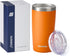 SUNWILL Travel Coffee Tumbler 20 oz - Insulated Mug with Lid, Stainless Steel Cup for Hot and Cold Drinks, Orange