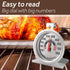Efeng Large Dial Oven Thermometer, for Gas & Electric Oven, Grill Cooking Safety Leave-in, Easy-to-Read
