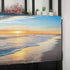 Hostline Sunset 42"x18" Valances Curtains for Living Room Beautiful Seascape Waves and Beach Semi Sheer Valance