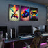 MUWAK Gaming Room Decor Wall Art Set of 3, Video Gaming Controller Canvas Poster for Boys Room