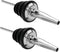 LanMa Olive Oil Spout Pourer, 2PCS Stainless Steel Liquor Bottle Pourers with Rubber Dust Caps