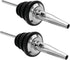 LanMa Olive Oil Spout Pourer, 2PCS Stainless Steel Liquor Bottle Pourers with Rubber Dust Caps
