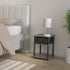 3-Tier Grey/Black/Black,18063GYW/BK/BK Furinno Turn-N-Tube End Table, French Oak