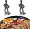 SIMOTOS 2025 Stainless Steel BBQ Sausage Holder New Creative Standing Man Sausage Rack,