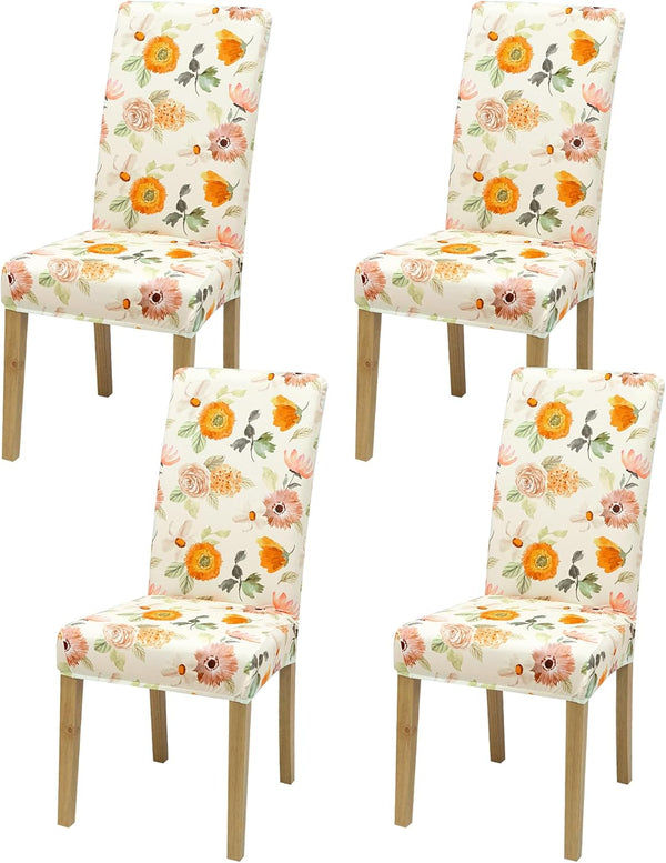 Dining Chair Covers, Dining Room Chair Cover Set of 4, Stretch Kitchen