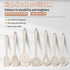 E-far 7-Piece Silicone Cooking Utensils Set, Khaki Heat Resistant Nonstick Tools for Kitchen, Dishwasher Safe