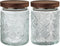 Yiluokuang 24 OZ Airtight Glass Storage Jar with Bamboo Lid - Vintage Glass