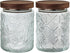 Yiluokuang 24 OZ Airtight Glass Storage Jar with Bamboo Lid - Vintage Glass