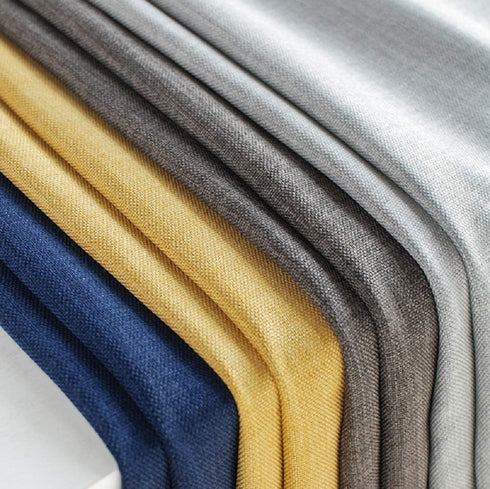 SINGINGLORY Navy Blue Blackout Curtains - 42 x 63 Inches Long Panels Set of 2 Linen Textured Thermal Insulated