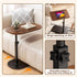 360 Swivel/180 Small End Table for Couch, Flip-Over Panel/Adjustable Height Design C-Shaped TV Tray Table Couch Tables