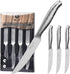 Serrated Steak Knife Set of 4, BILL.F Stainless Steel Steak Knives