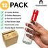5 Oz 12 Pack nicebottles Hot Sauce Bottles with Red Caps & Shrink Bands