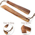 Tebery 4 Pack Small Wood Flipper Teak Wood Spatula Set for Cooking, 10 Inch and 12 Inch Flat Wooden Turner
