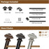 KAMANINA 1 Inch Curtain Rod, 32 to 58 Inches, Black Single Drapery Rods with Square Finials