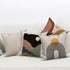 Boho Pillow Covers 16x16 Inch - Mid Century Sunrise Abstract Arch Linen Pillow Cases for Sofa, Set of 4 (No Inserts)