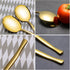 Stainless Steel Serving Spoons, Large Gold Serving Spoons Set of 8 for Catering